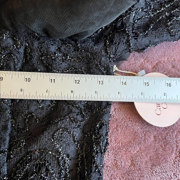 NWT Camila Coelho Suzette Off Shoulder Mini Dress Size XS Black Tulle Ruffle - Picture 10 of 12